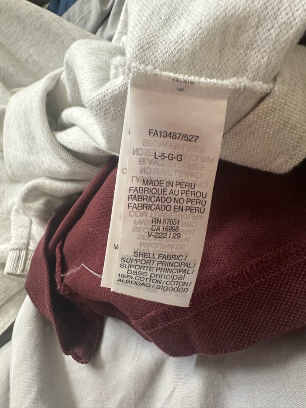 Lacoste L.12.12 Slim Fit Piqué Polo Maroon size Large (Excellent) w/ Free gray - Picture 10 of 11